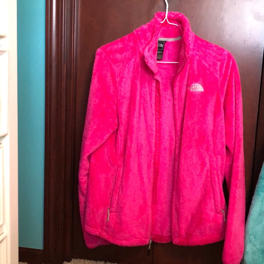 North face jacket hot pink lightly worn
